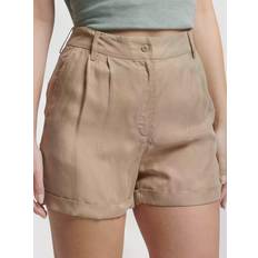Superdry Cupro-Shorts - Kaki