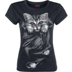 Spiral T-Shirt Gothic di - Bright Eyes - Donna - Nero