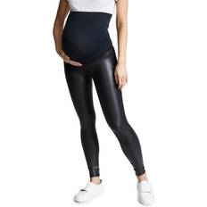 Spanx Dam Byxor & Shorts Spanx Mama – Formande leggings läderimitation med hög midja-Svart