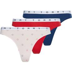 Tommy Hilfiger Beige Knickers Tommy Hilfiger 3-Pack Logo Waistband Thongs TWILIGHT INDIGO/STAR/PRIMARY