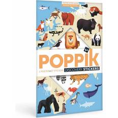 Poppik Discovery Sticker Kit Animals of The World for Ages 5 and Above. Fun, Educational Poster Kit for Kids