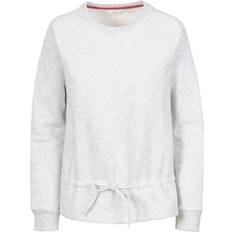 Silver - Woman Jumpers Trespass Womens/Ladies Gretta Marl Round Neck Sweatshirt (Pewter)