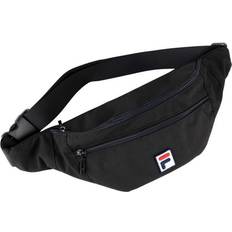 Fila Bissau Coated Canvas Double Zipper Waist Bag FBU0010-80009, Unisex, Skuldertaske, sort