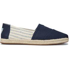 Blau Espadrilles Toms Canvas Ivy League Slip-On Schuhe - Beige/Blau