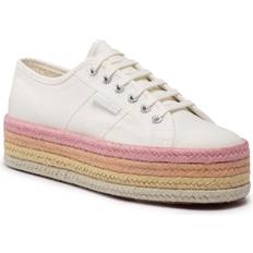 Superga 2790 Multicolor Rope Baumwolle Damen Turnschuhe - Weiß/Candy Mehrfarbig