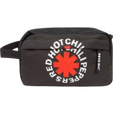 Women Toiletry Bags Rock Sax Official Unisex Red Hot Chili Peppers Washbag (black)