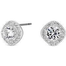 Jon Richard Cubic Zirconia Square Clara Stud Earrings