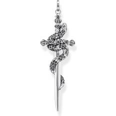 Thomas Sabo Sterling Zirconia Blackened Sword with Snake Pendant PE943-643-11