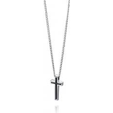 Fred Bennett Cross Pendant - Silver/Black