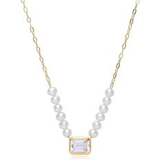Topaz Necklaces Gemondo ECFEWâ¢ 'The Unifier' Topaz & Pearl Necklace