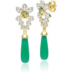 Peridot Earrings Gemondo ECFEWâ¢ 'The Creator' Chalcedony, Peridot & Topaz Floral Drop Earrings