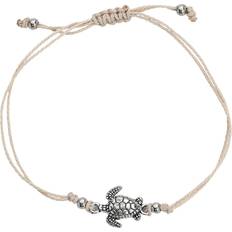 Tobilleras Etnox Turtle Anklet - Beige/Silver