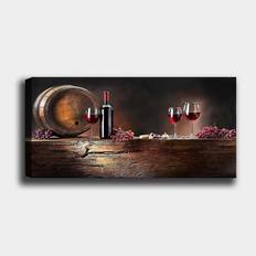 Sisustusyksityiskohdat Furniturebox Canvasbillede YTY Food & Beverage Flerfarvet 120x50 cm Framed Art