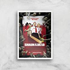 Universal Studios Shaun Of The Dead Giclee Print A2 White Frame Framed Art