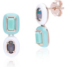 Gemondo Siberian Waltz Triplet Opal & Mismatched Drop Earrings