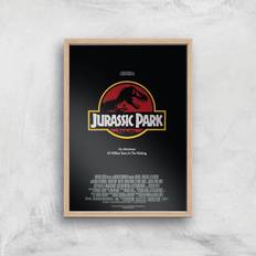 Universal Studios Jurassic Park Giclee Print A4 Wooden Frame Framed Art