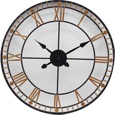 Black and Rose Gold Metal Round Wall