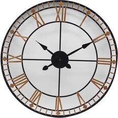 Celestial Black and Rose Gold Metal Round Wall Wall Clock