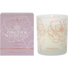 Stone Candlesticks, Candles & Home Fragrances Stoneglow Ginger & Lily Scented Candle, 180g Scented Candle