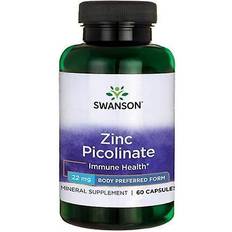 Swanson Zinc Picolinate Body Preferred Form, 22mg 60 caps 60 pcs