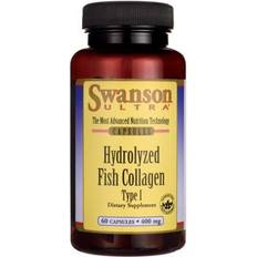 Hydrolyseret collagen Swanson HEALTH HYDROLYZED FISH COLLAGEN TYPE-1 400 mg 60 stk 60 stk