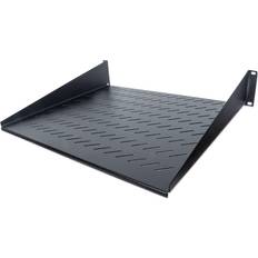 Intellinet 19 Cantilever Shelf, 2U, 2-Point Front Mount, 400mm Depth, Vented, Black Rackhylde sort, RAL 9005 2U 19
