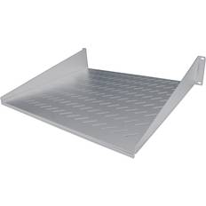 Intellinet 19 Cantilever Shelf, 2U, 2-Point Front Mount, 400mm Depth, Vented, Grey Rackhylde grå, RAL 7035 2U 19
