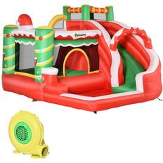 Fabric Jumping Toys OutSunny Xmas Bounce Castle