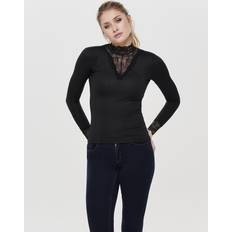 Jacqueline de Yong NOS Jdyrine L/S High Neck Top - Black