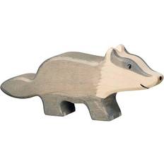 Statuette di Legno Holztiger Badger Toy Figure
