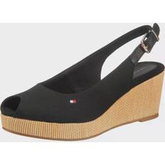 Tommy Hilfiger Femme Sandales Tommy Hilfiger Iconic Elba Sling Back Wedge - Black