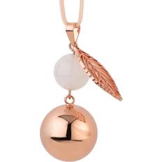 Berlocker & Hängen på rea Bola Pregnancy Leaf Charm - Rose Gold/Pearl