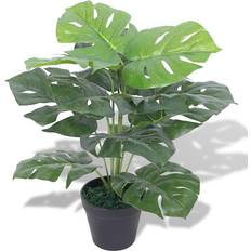 Plantes Artificielles vidaXL Artificial Monstera Plant with Pot 17.7' Green Plante Artificielle