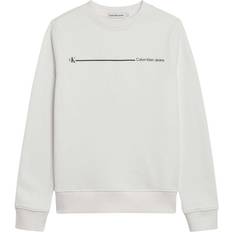 Hupparit Calvin Klein Raised Lined Logo Sweatshirt - Bright White