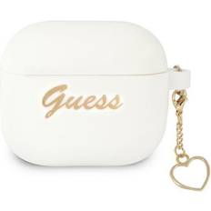 Guess Headphones Guess GUA3LSCHSH AirPods 3 cover bialy/white Silicone Charm Heart Collection