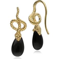 Onyx - Women Earrings Gemondo ECFEWâ¢ 'The Ruler' Onyx Winding Snake Drop Earrings