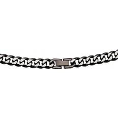 Unique Stainless Steel IP Plated Curb Necklace LAK-156/50CM