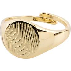 Guld klackring Pilgrim Love Signet Ring - Gold