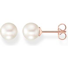 Thomas Sabo Sterling Rose Plated Pearl Earring H1430-428-14