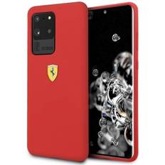 Samsung Galaxy S20 Ultra Mobildeksler Ferrari FESSIHCS69RE Hard Silicone Case for S20 Ultra G988 Red