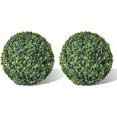 vidaXL Boxwood Set Sculpture Artificial Plant 2pcs