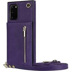 CaseOnline Zipper halskæde etui Samsung Galaxy S20 Lilla