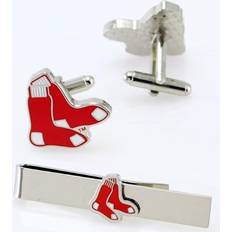 Cufflinks Boston Sox Silvertone Team Logo Tie Clip Set