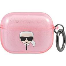 Karl Lagerfeld KLAPUKHGP AirPods Pro cover rózowy/pink Glitter Karl`s Head