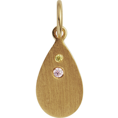 Stine A Sparkling Teardrop Pendant - Gold/Green/Pink