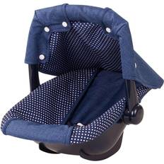Autostol Til Dukker Denim & Spots OneSize Dukketilbehør