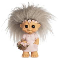 Lykketrold Dekorationsfigurer Lykketrold Lucky Troll Flower Girl Dekorationsfigur 9cm