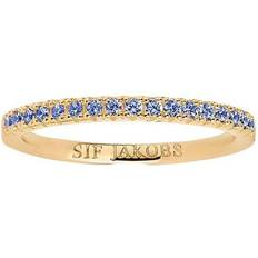 Sif Jakobs ELLERA ring Bl� Zirkoner (guld)