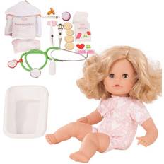 Götz Puppen & Puppenhäuser Götz 1816063 Cosy Aquini Be A Doctor Doll 33 cm Bathing Baby Doll With Blonde Hair And Blue Sleeping-Eyes Suitable Agegroup 3