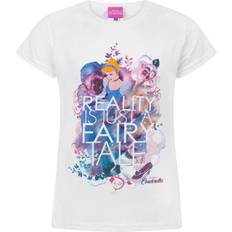 Cinderella Flickor verkligheten är bara en saga T-Shirt White/Blue/Pink 14-15